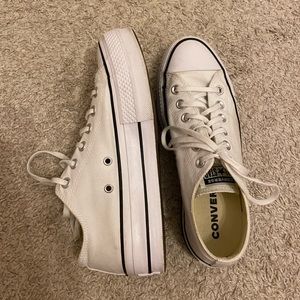 White platform converse